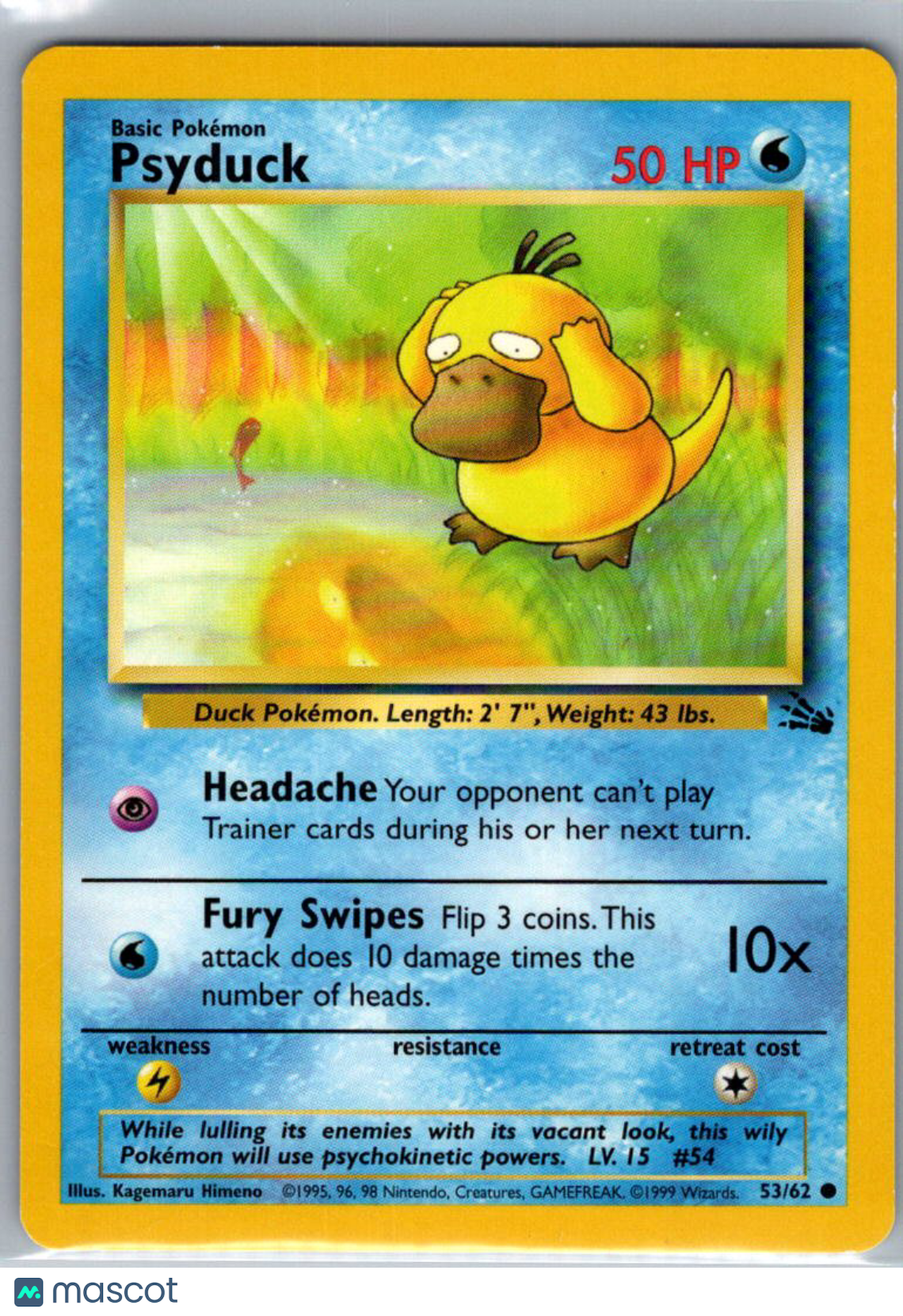 1999 Fossil Psyduck #53/62