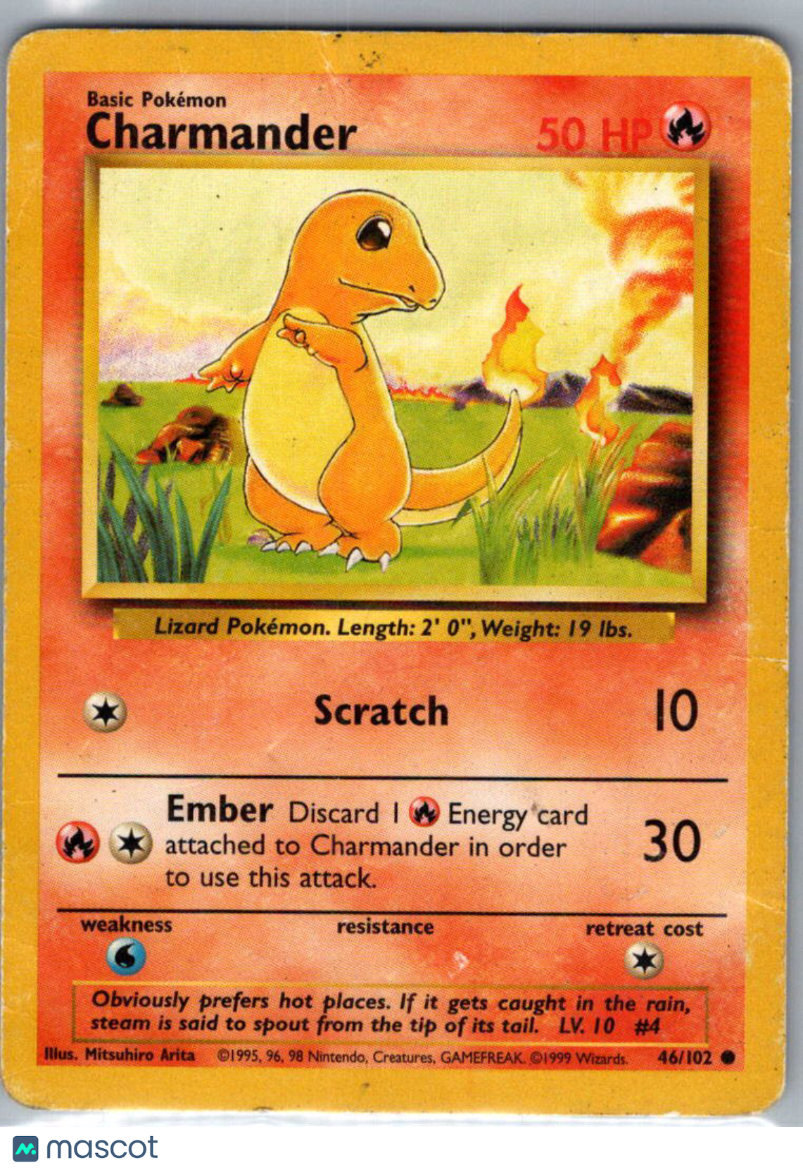 1999 Base Set Charmander #46/102