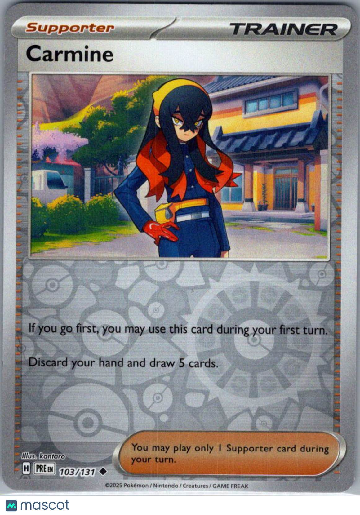 2025 Prismatic Evolutions Carmine Reverse Holo Uncommon #103/131