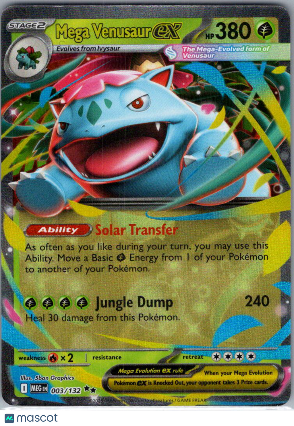 2025 Mega Evolution Mega Venusaur EX Holo Double Rare RR #3/132