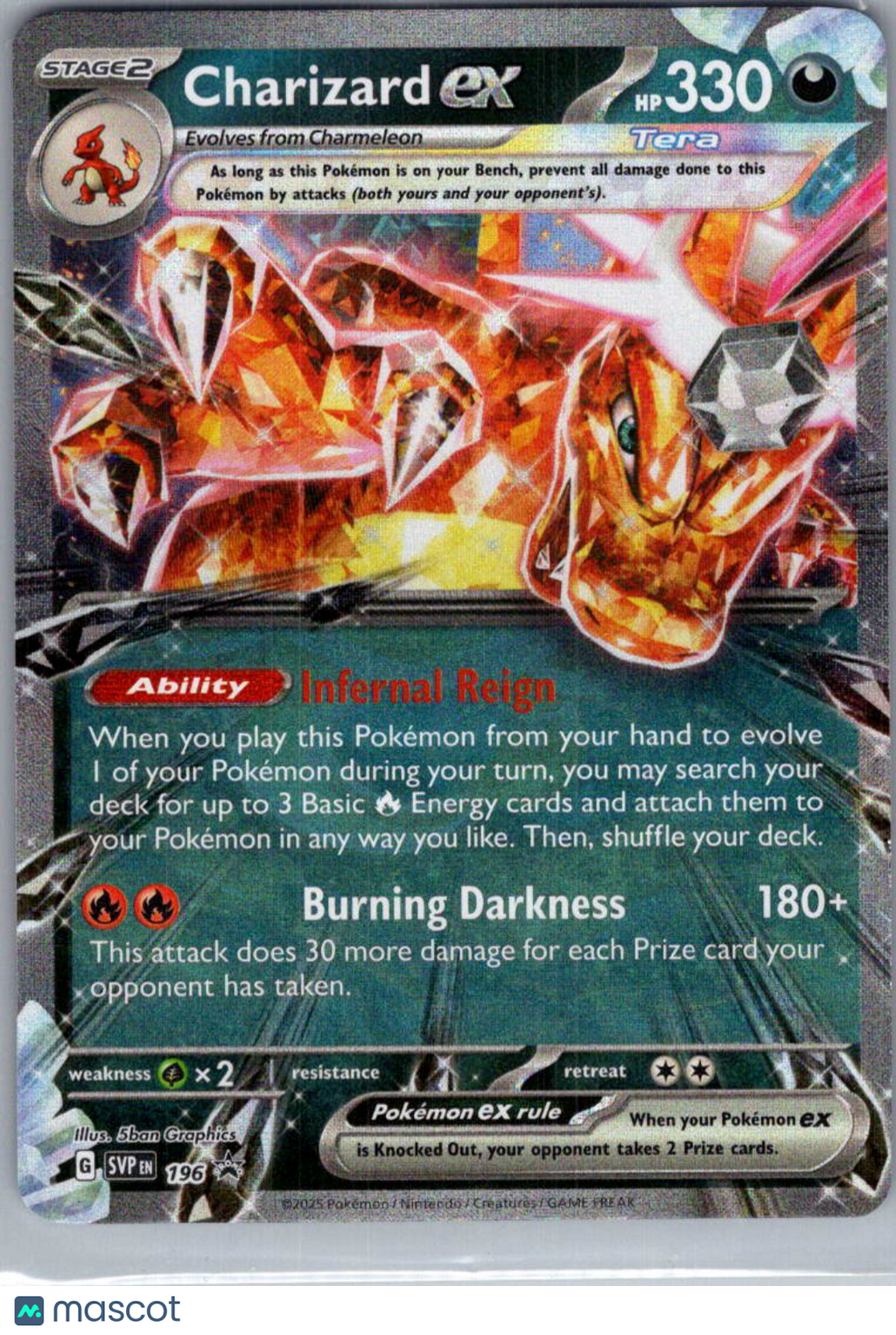 Scarlet & Violet Charizard EX Holo Black Star Promo #SVP EN 196