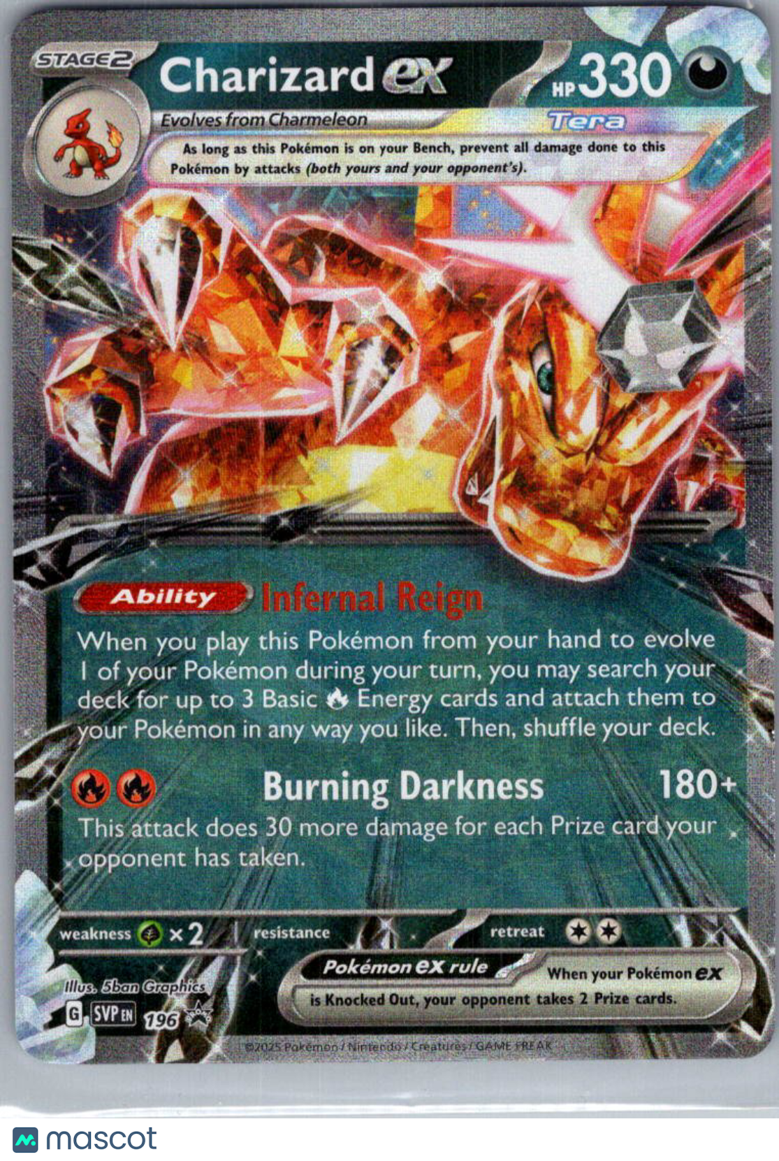 Scarlet & Violet Charizard EX Holo Black Star Promo #SVP EN 196