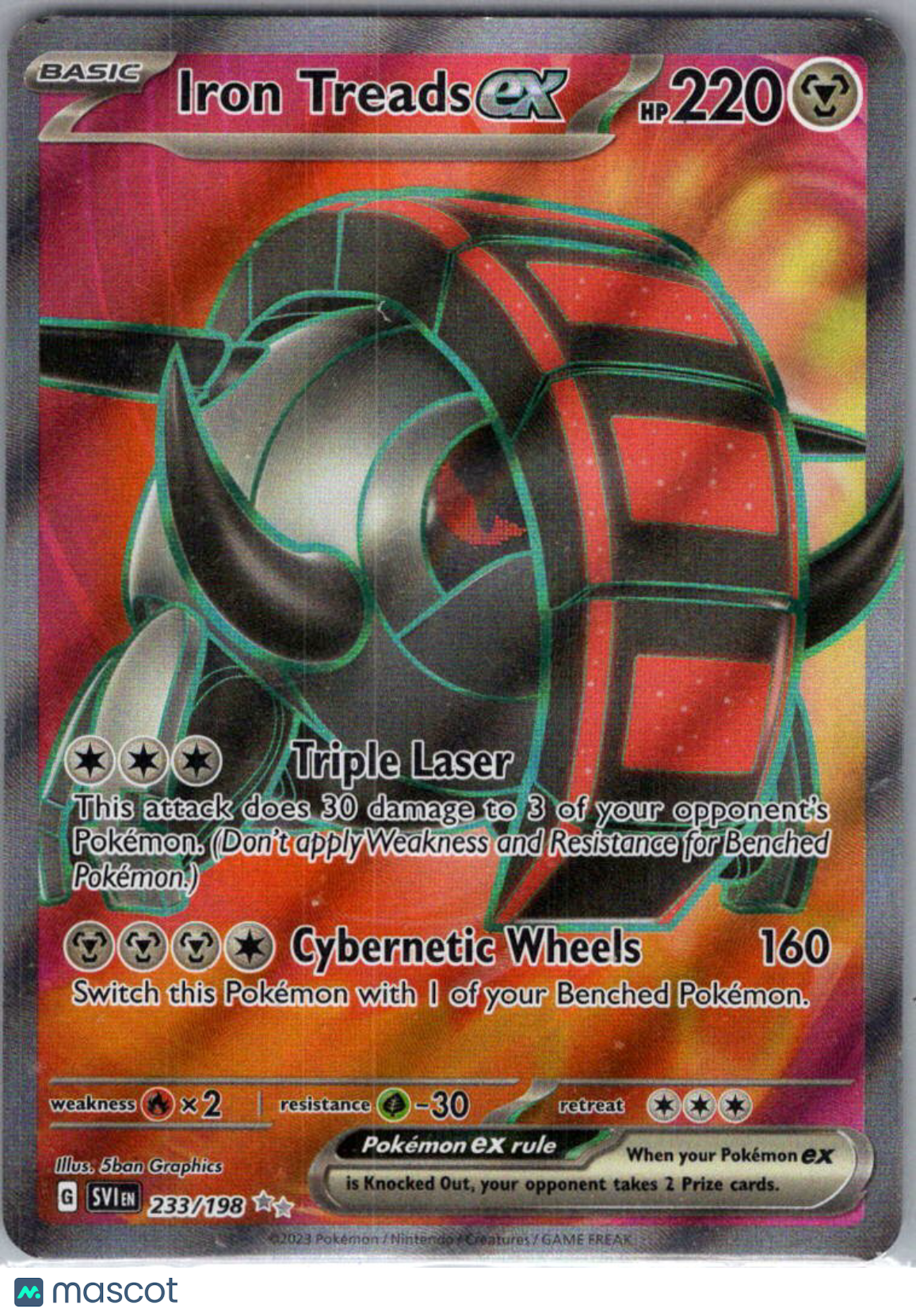 2023 Scarlet & Violet Iron Treads EX Holo Secret Rare FA #233/198