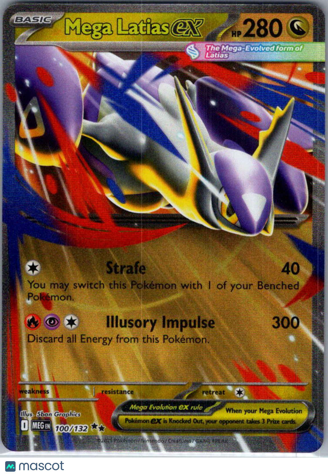 2025 Mega Evolution Mega Latias EX Holo Double Rare RR #100/132