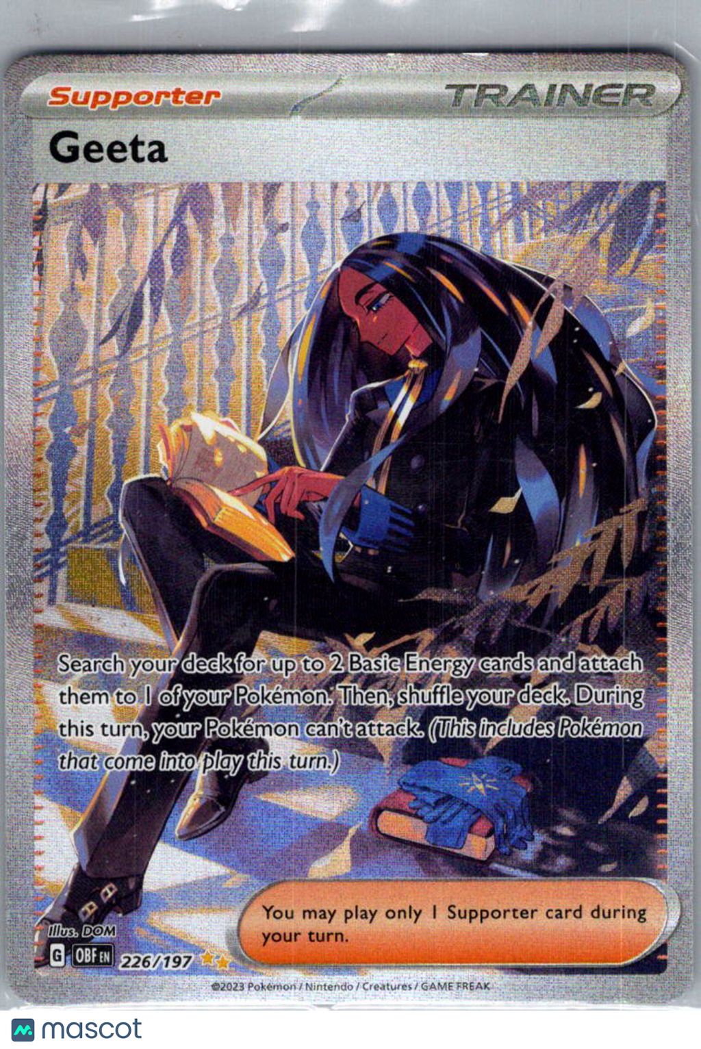 2023 Obsidian Flames Geeta Holo Secret Rare FA SAR #226/197
