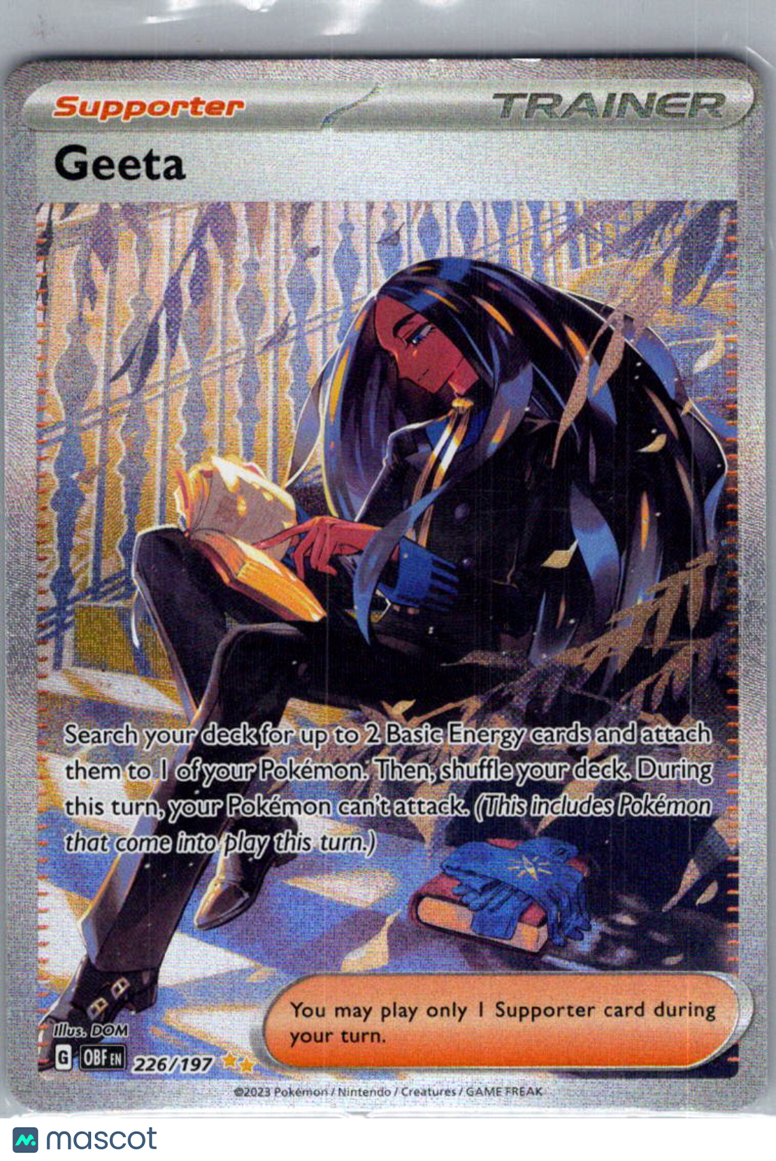 2023 Obsidian Flames Geeta Holo Secret Rare FA SAR #226/197