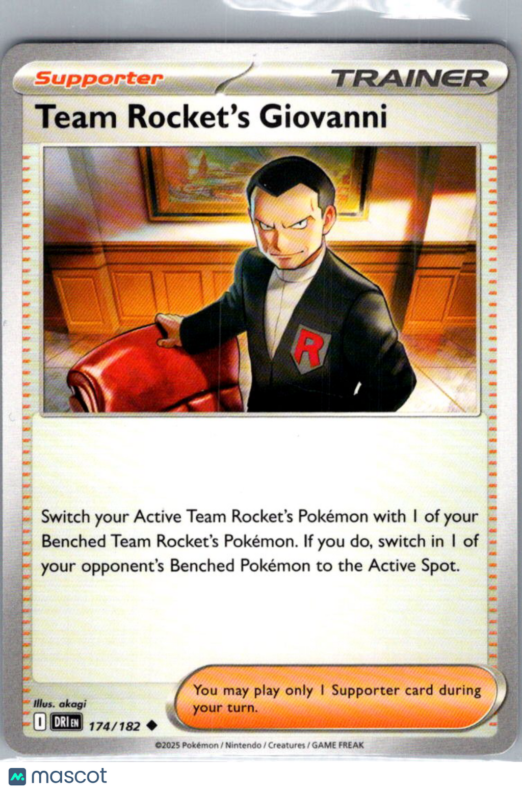 2025 Destined Rivals Team Rocket's Giovanni Uncommon #174/182