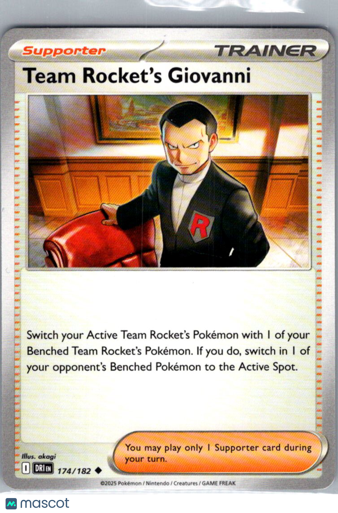 2025 Destined Rivals Team Rocket's Giovanni Uncommon #174/182