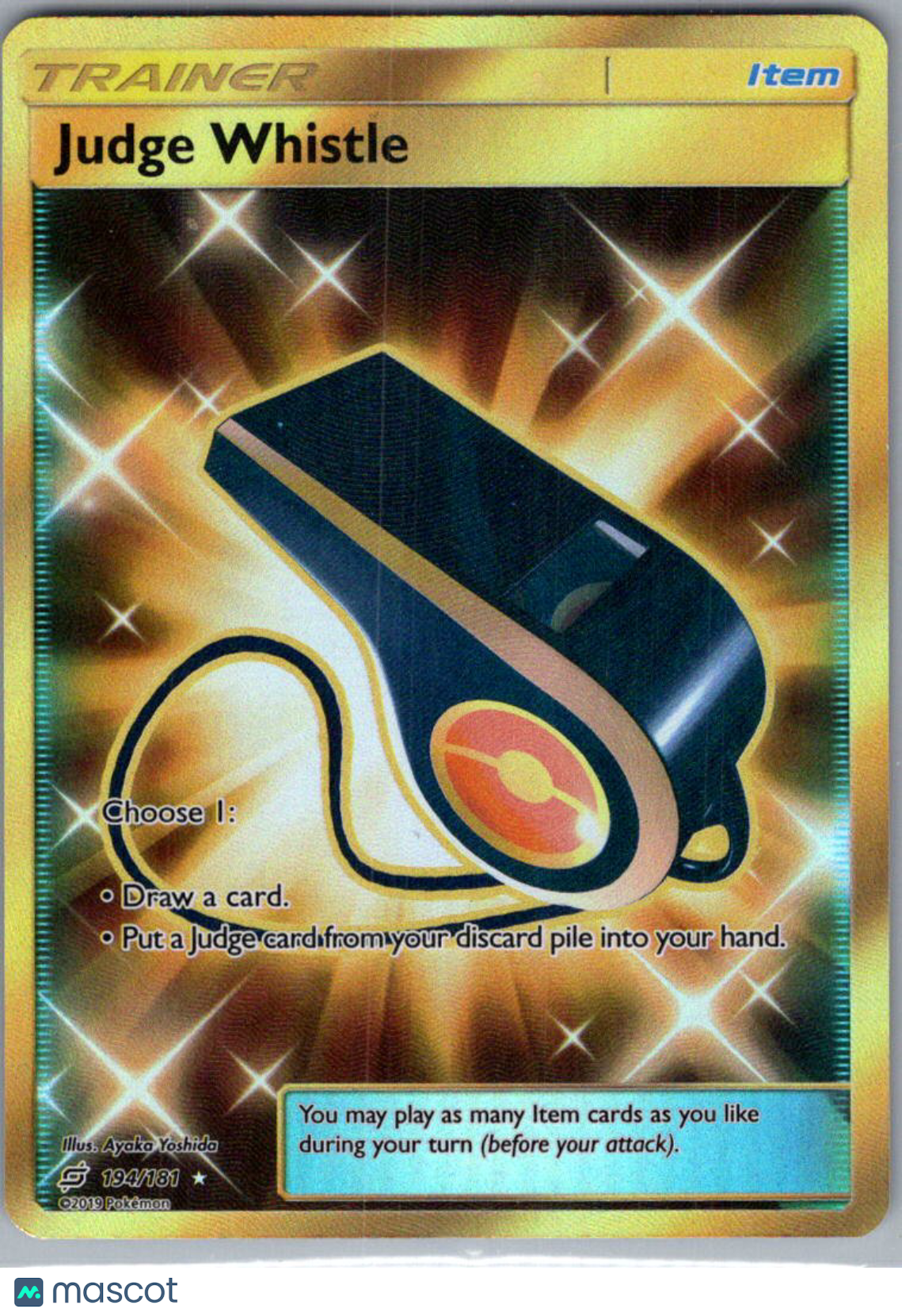 2019 Team Up Judge Whistle Holo Secret Rare SR UR #194/181