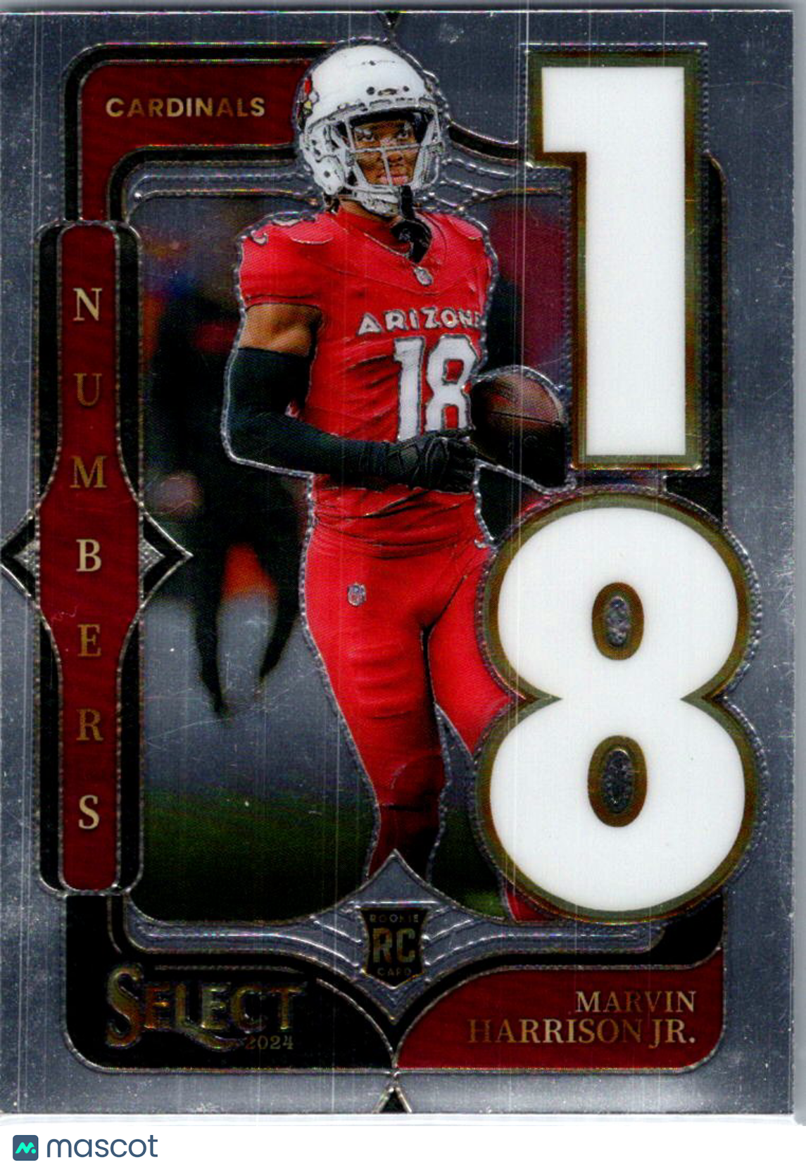 2025 Panini Select Football Numbers Marvin Harrison Jr. #4 RC