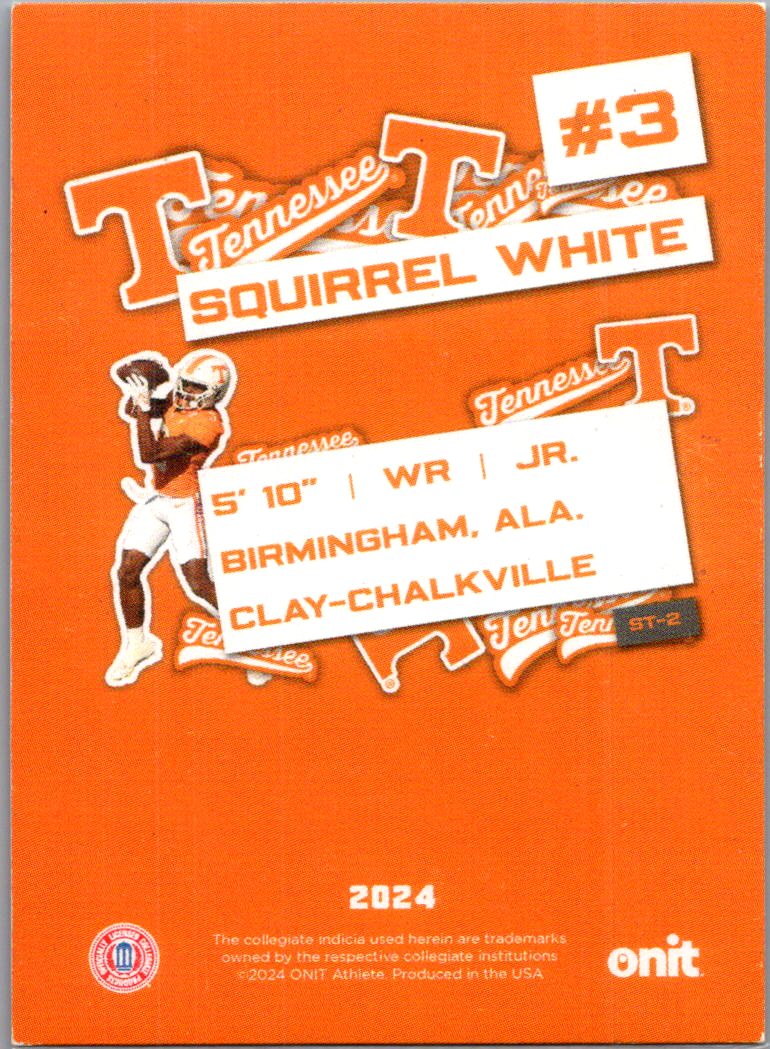 2024 ONIT Athlete Tennessee Volunteers Squirrel White #ST-2