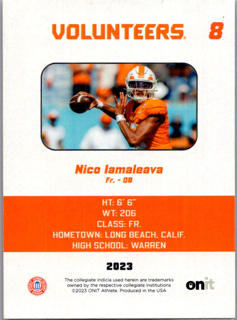 2023 ONIT Athlete Tennessee Volunteers Nico Iamaleava #8