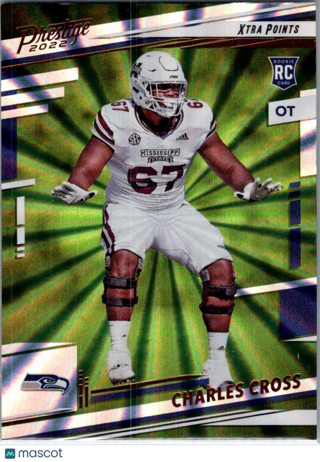 2022 Panini Prestige Charles Cross #367 Xtra Points Green RC
