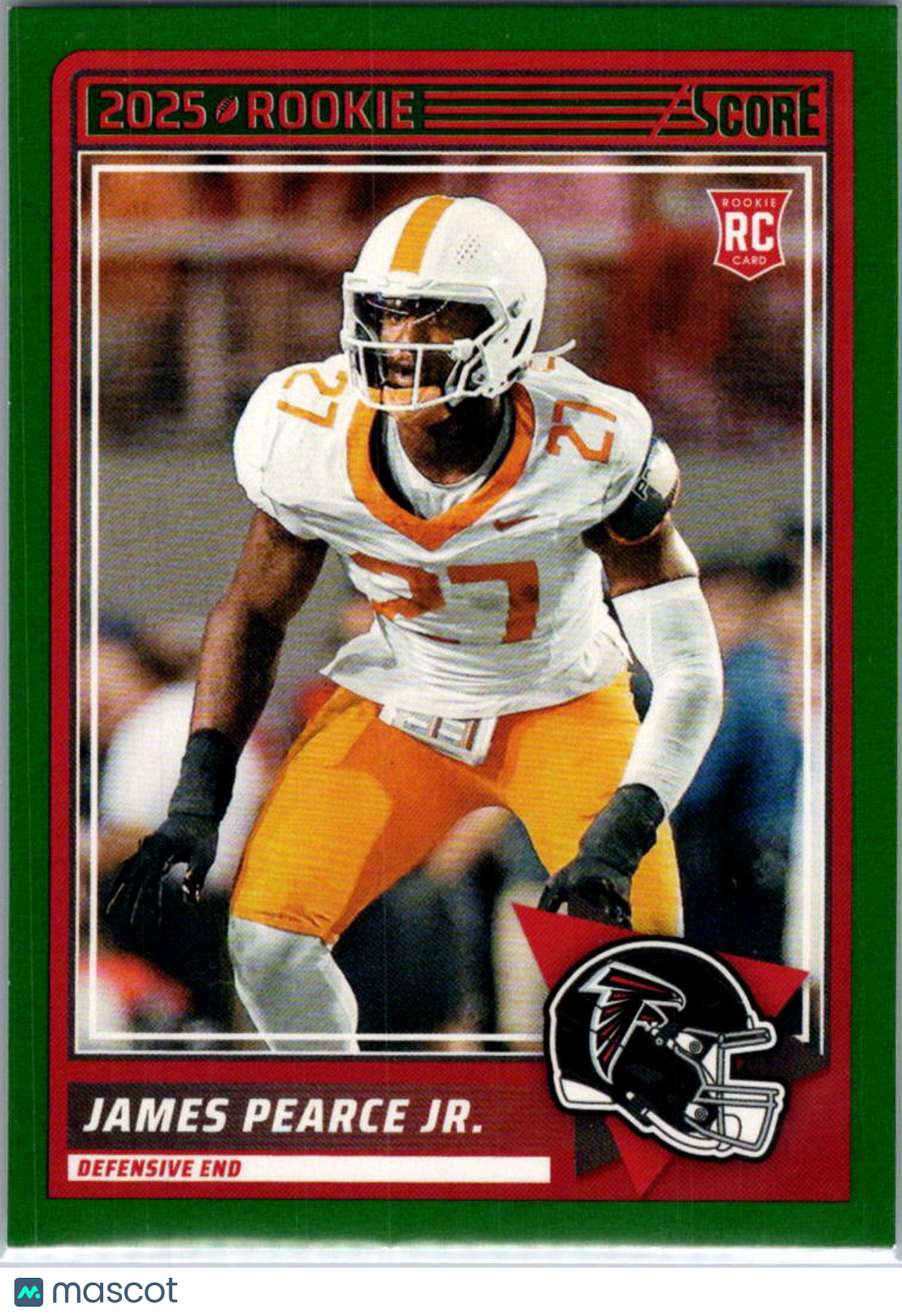 2025 Panini Score James Pearce Jr. #26 Green RC
