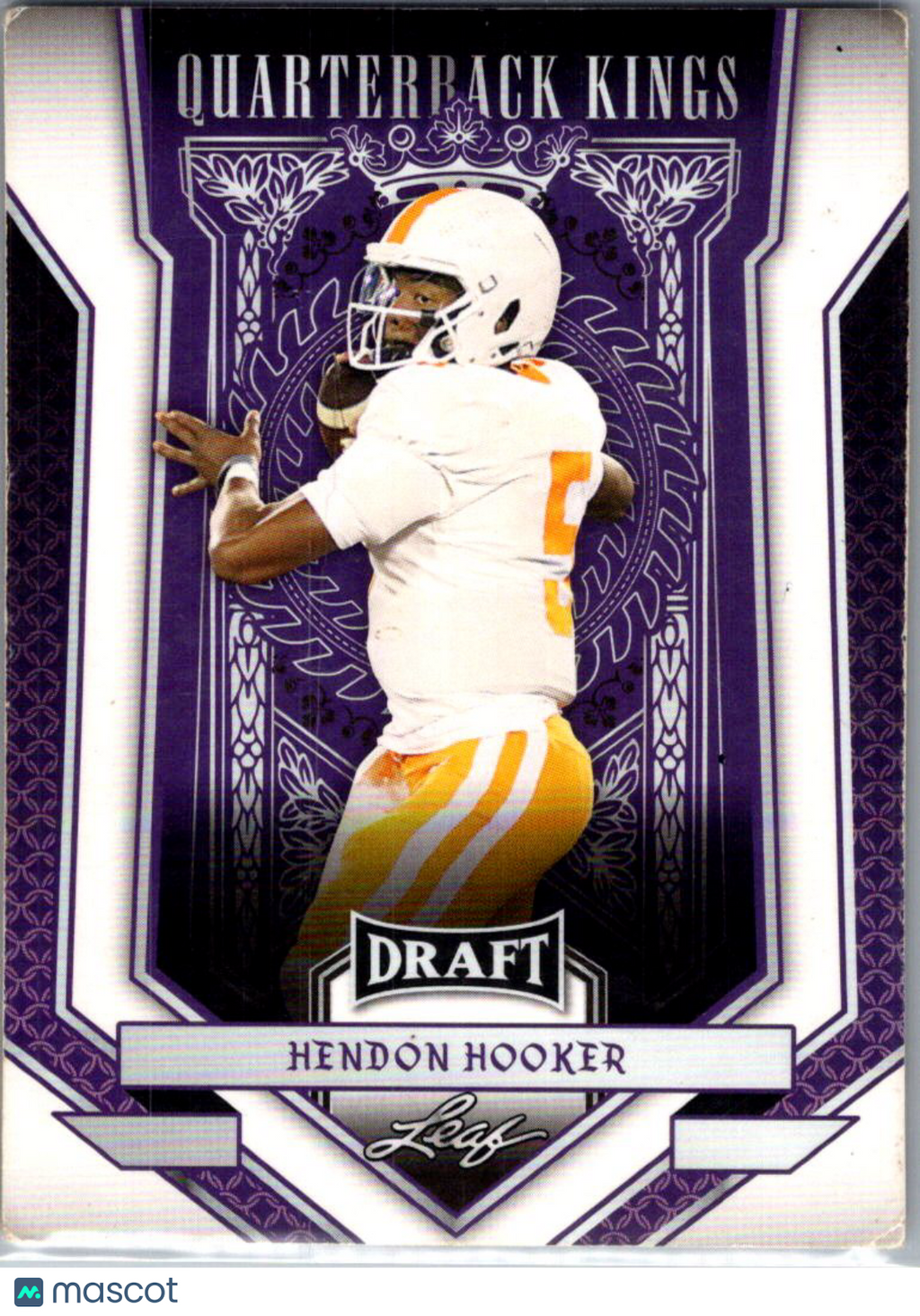 2023 Leaf Draft Quarterback Kings Hendon Hooker #91 Purple