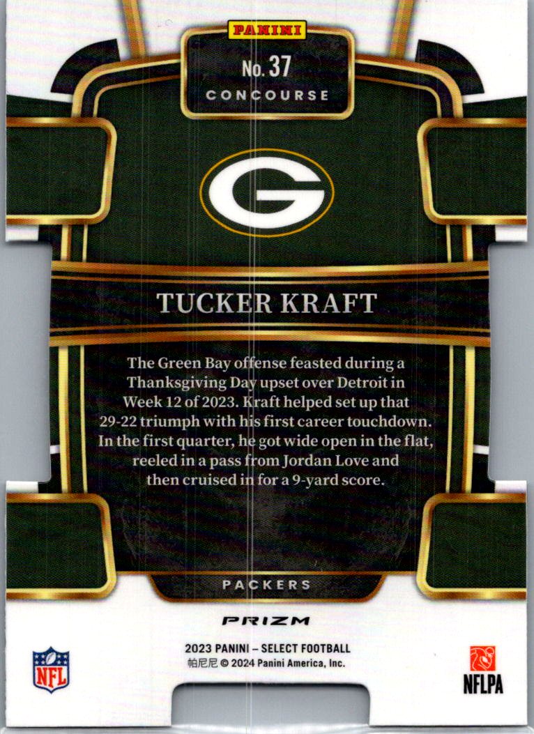 2024 Panini Select Prizm Tucker Kraft #37 Silver RC