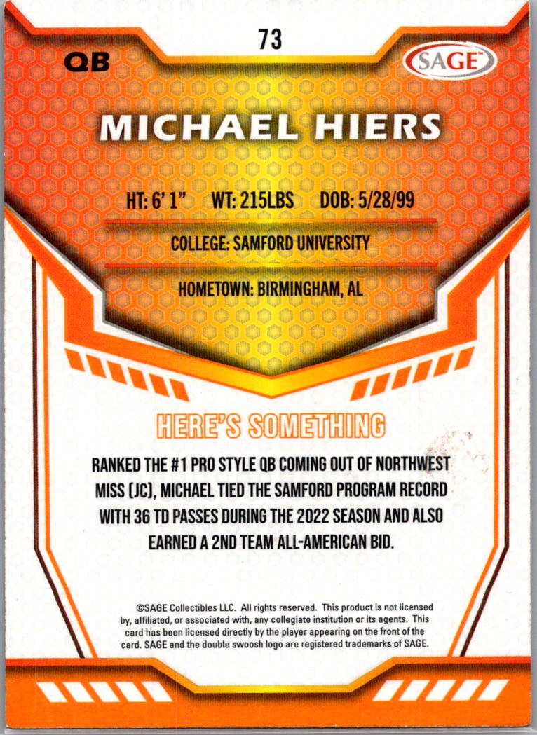 2023 SAGE Michael Hiers #73