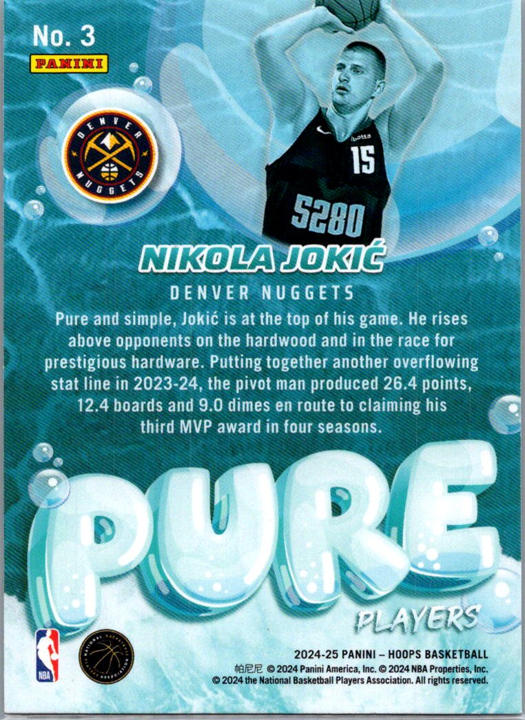 2024 Panini Hoops Pure Players Nikola Jokić #3