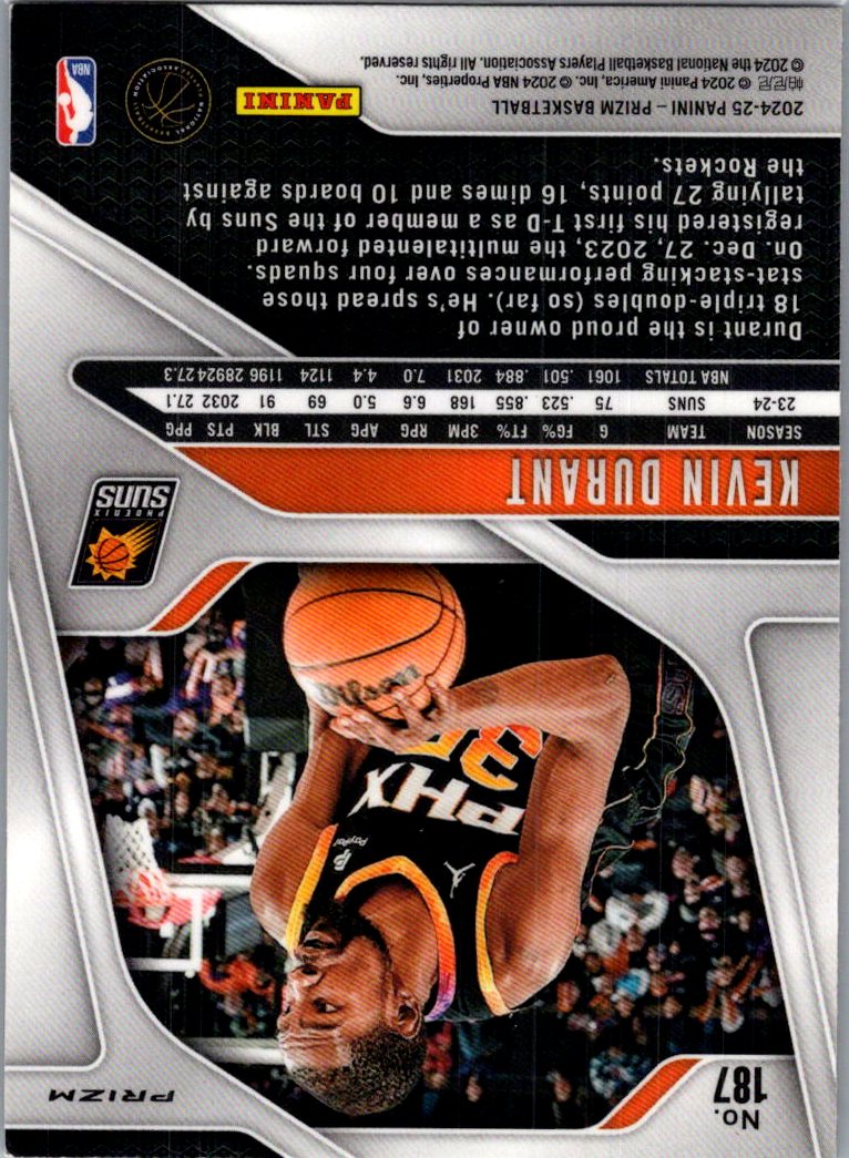 2024 Panini Prizm Kevin Durant #187 Silver
