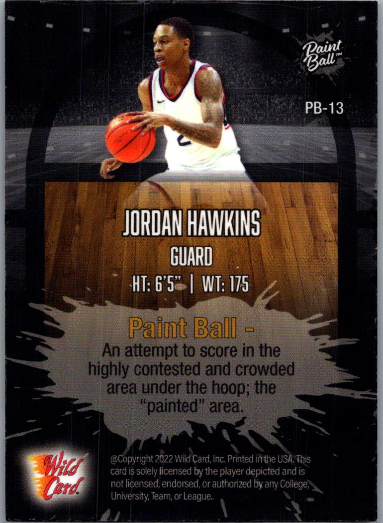 2022 Wild Card Matte Paint Ball Jordan Hawkins #PB-13 Green /125