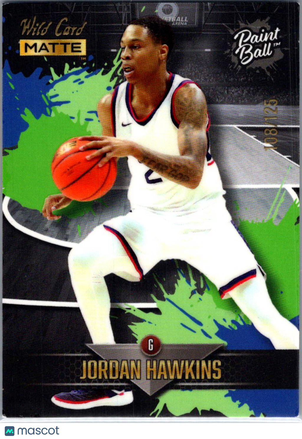 2022 Wild Card Matte Paint Ball Jordan Hawkins #PB-13 Green /125