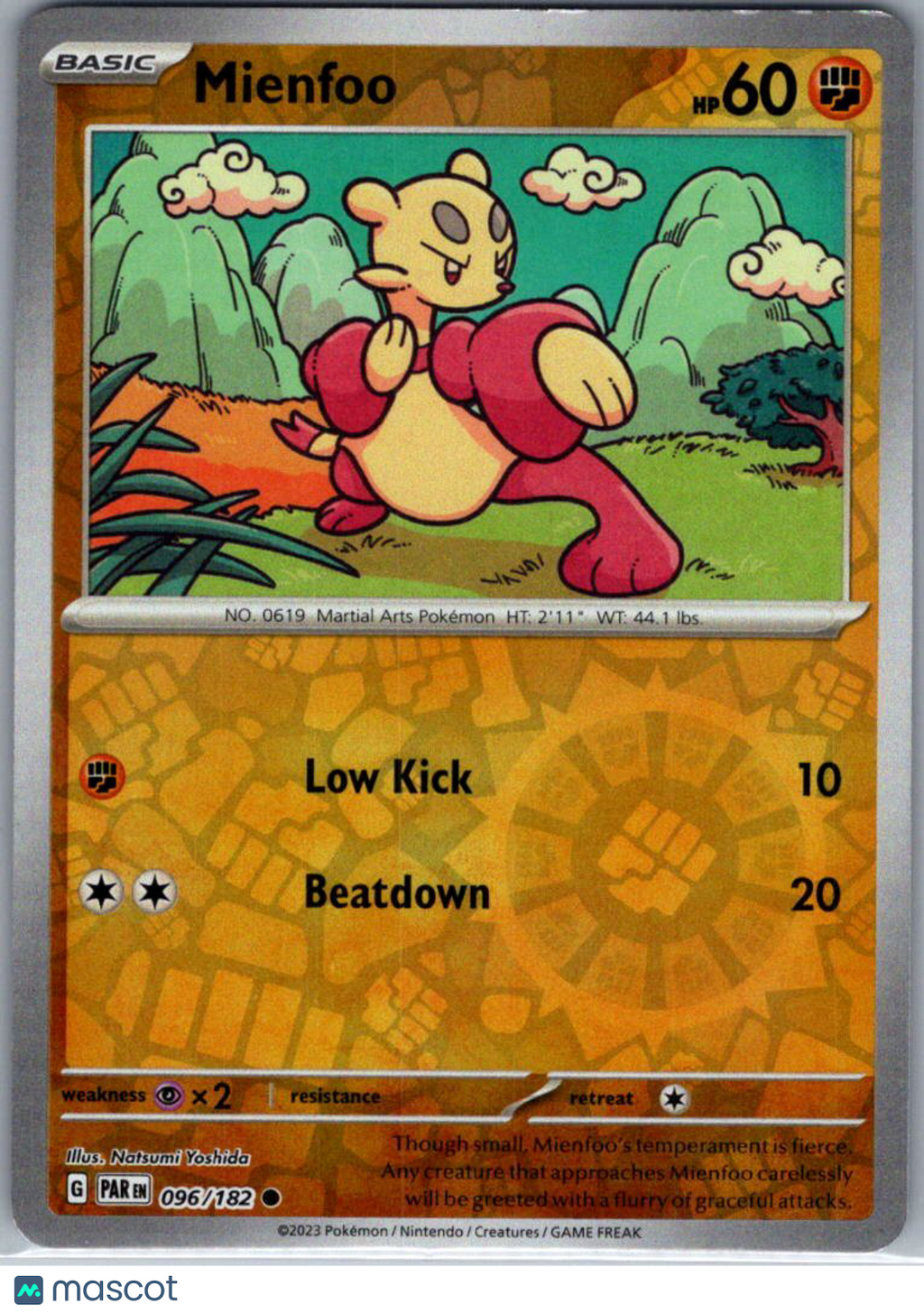 2023 Paradox Rift Mienfoo Reverse Holo #96/182