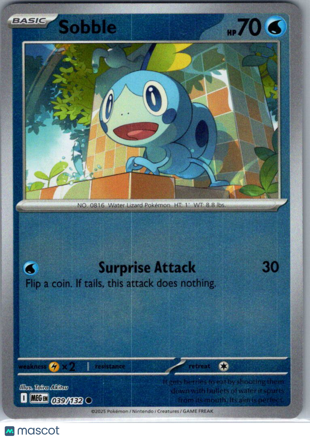 2025 Mega Evolution Sobble Reverse Holo #39/132