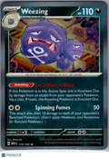 2023 Scarlet & Violet 151 Weezing Reverse Holo Rare #110/165