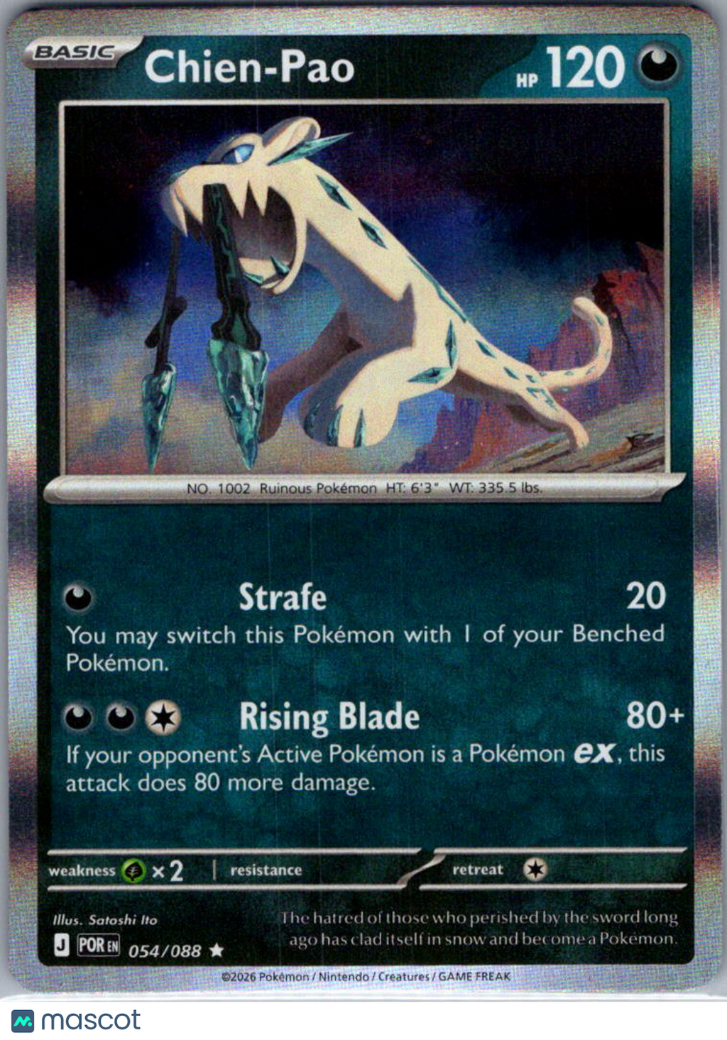 2026 Mega Evolution – Perfect Order Chien-Pao Holo Rare #54/88