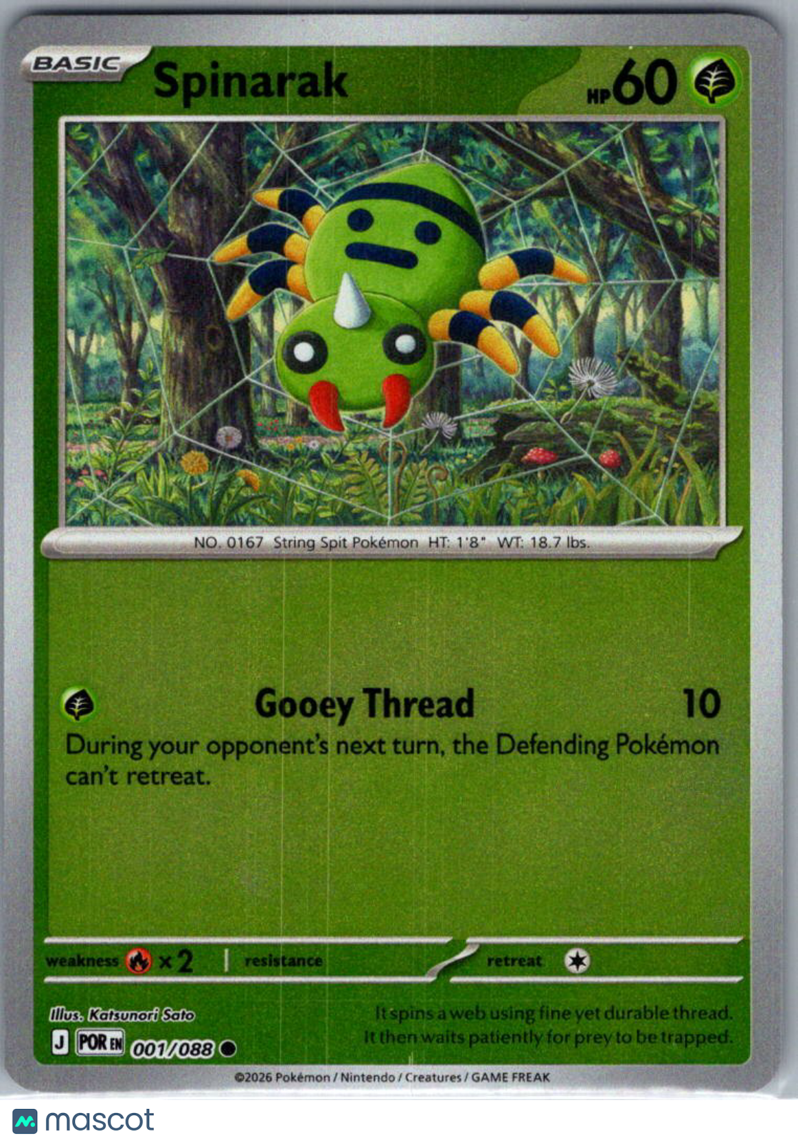 2026 Mega Evolution – Perfect Order Spinarak Reverse Holo #1/88