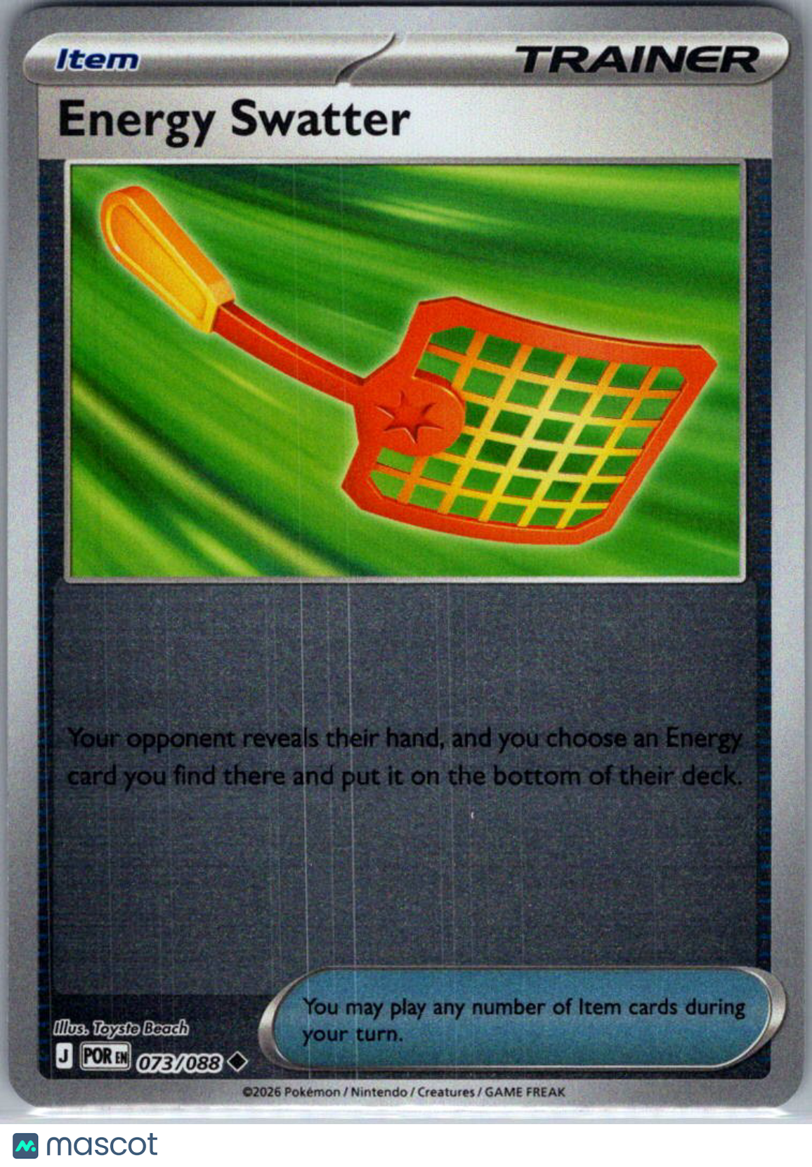 2026 Mega Evolution – Perfect Order Energy Swatter Reverse Holo Uncommon #73/88