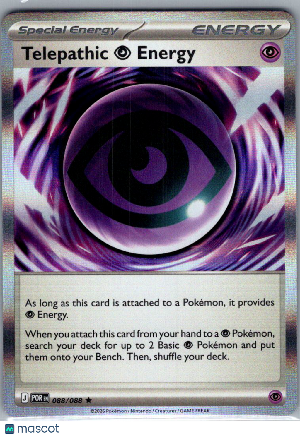 2026 Mega Evolution – Perfect Order Telepathic Energy Holo Rare #88/88