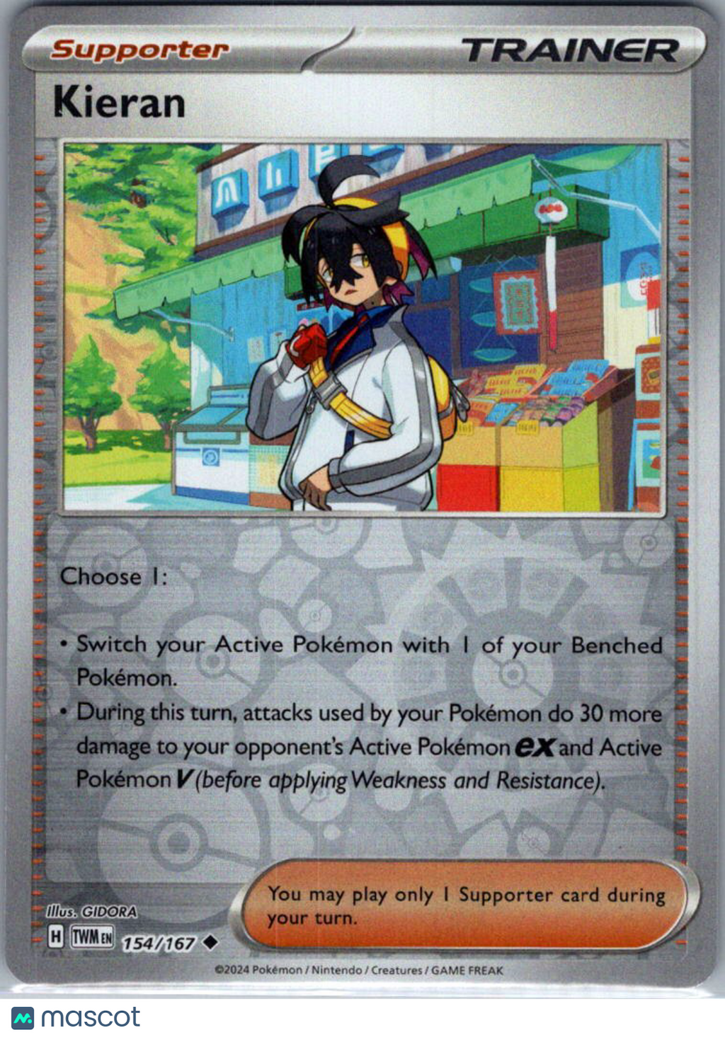 2024 Twilight Masquerade Kieran Reverse Holo Uncommon #154/167