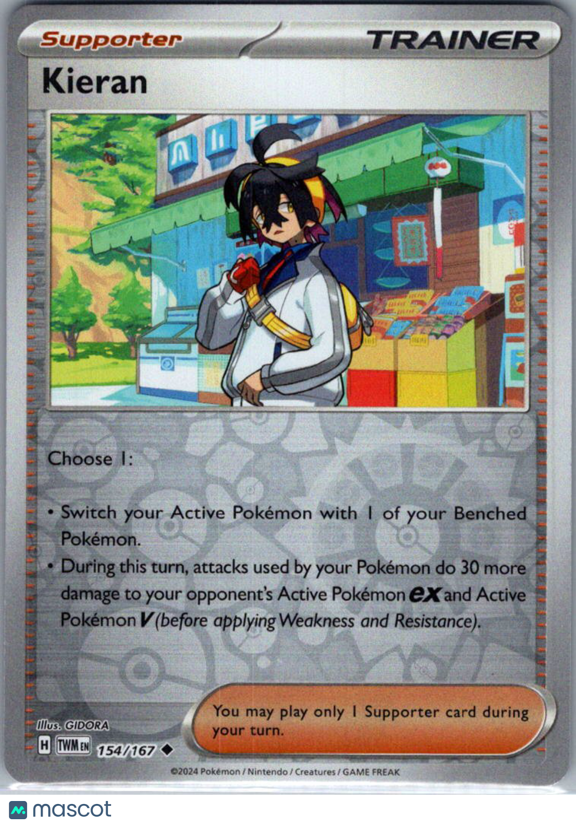 2024 Twilight Masquerade Kieran Reverse Holo Uncommon #154/167