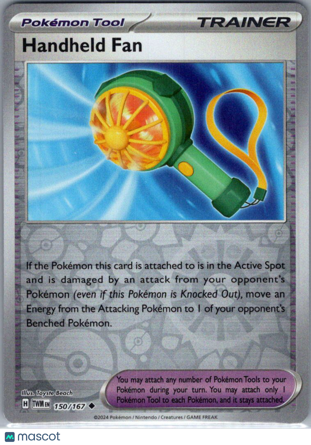 2024 Twilight Masquerade Handheld Fan Reverse Holo Uncommon #150/167