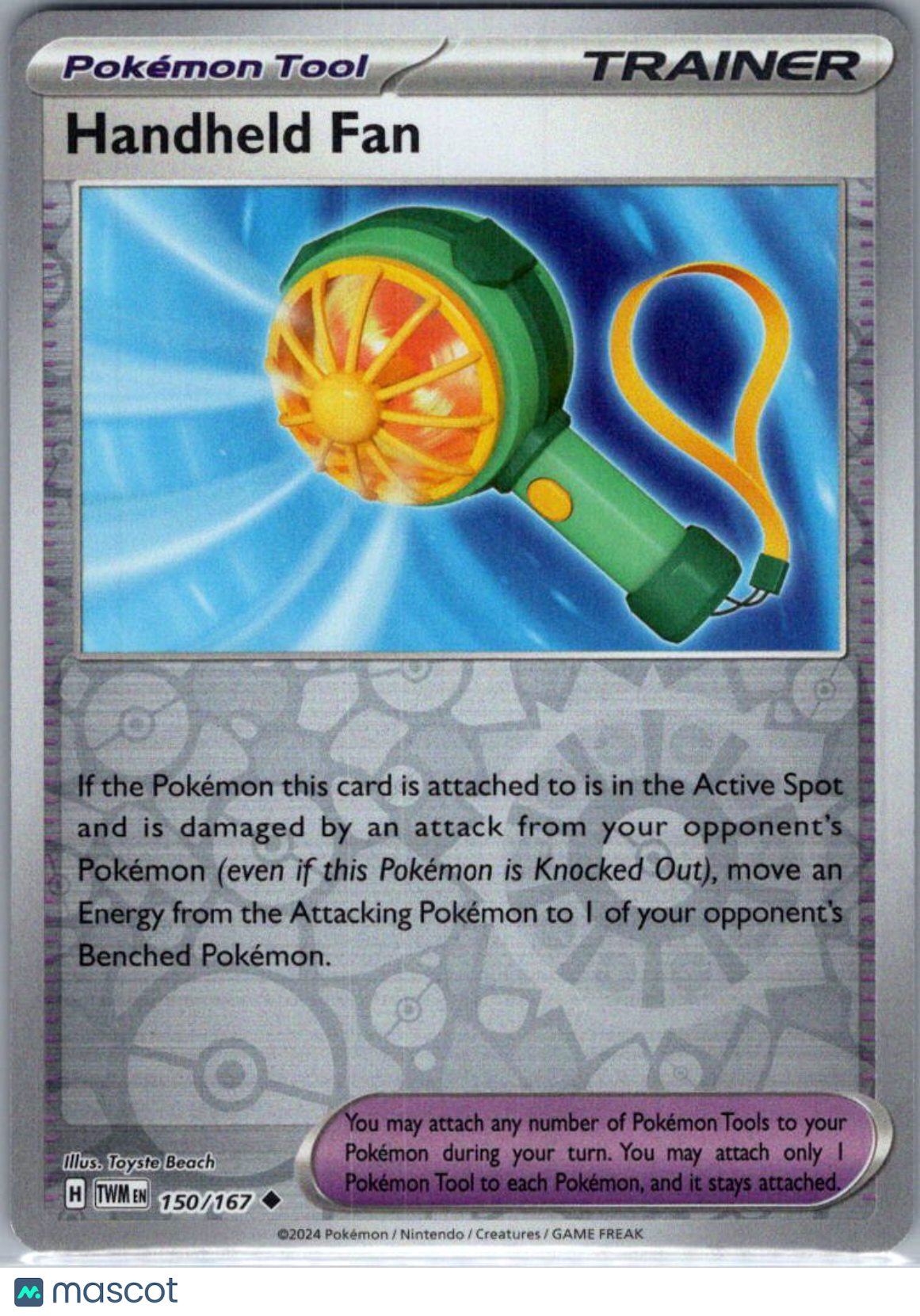 2024 Twilight Masquerade Handheld Fan Reverse Holo Uncommon #150/167