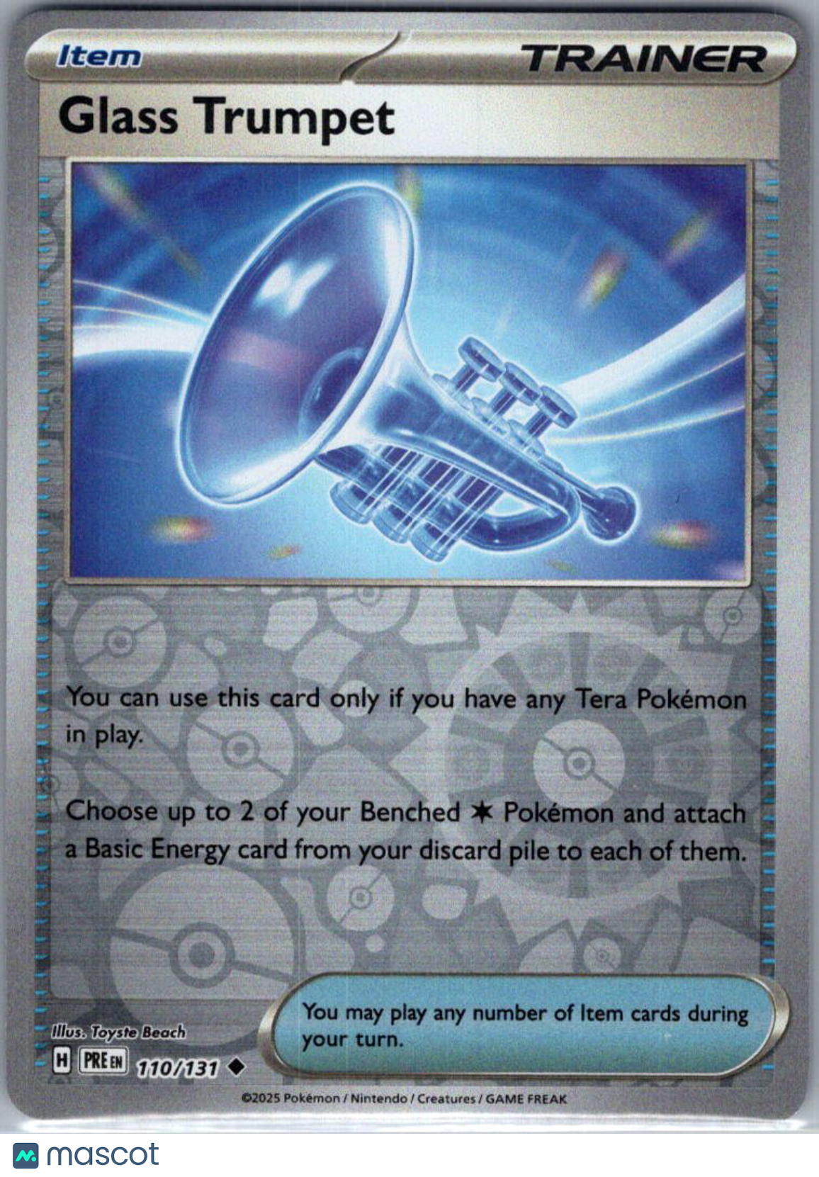 2025 Prismatic Evolutions Glass Trumpet Reverse Holo Uncommon #110/131