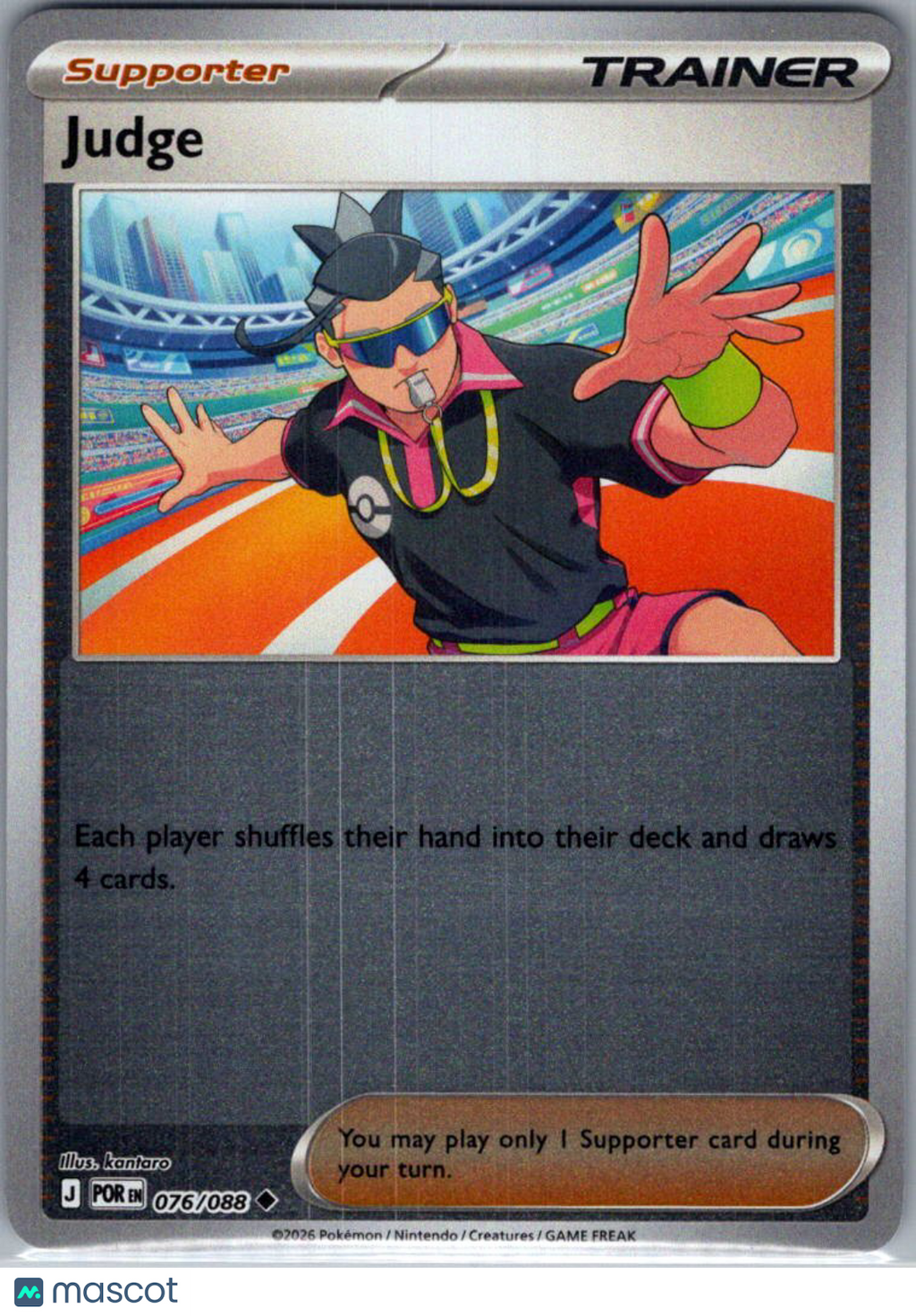 2026 Mega Evolution – Perfect Order Judge Reverse Holo Uncommon #76/88