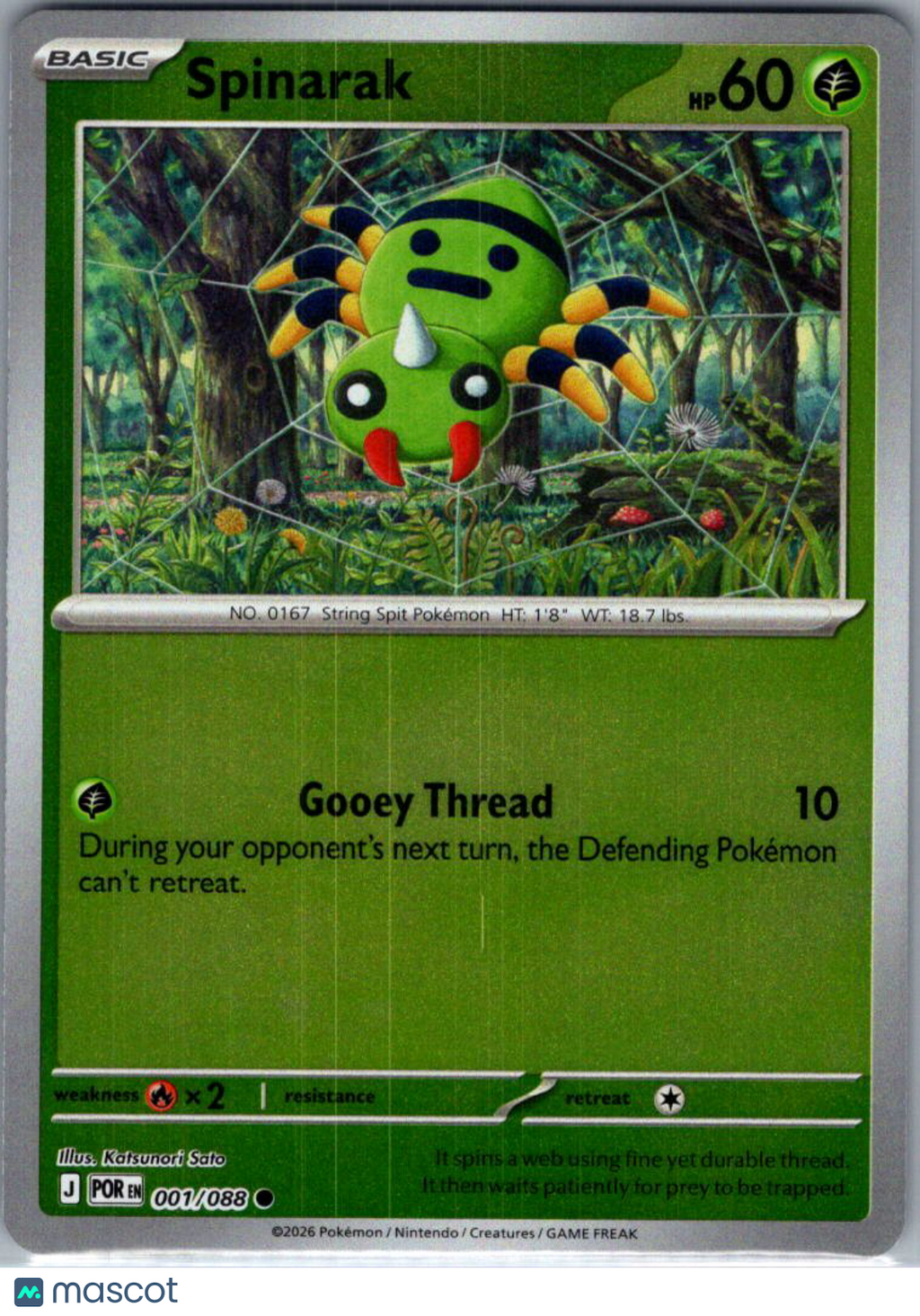 2026 Mega Evolution – Perfect Order Spinarak Reverse Holo #1/88