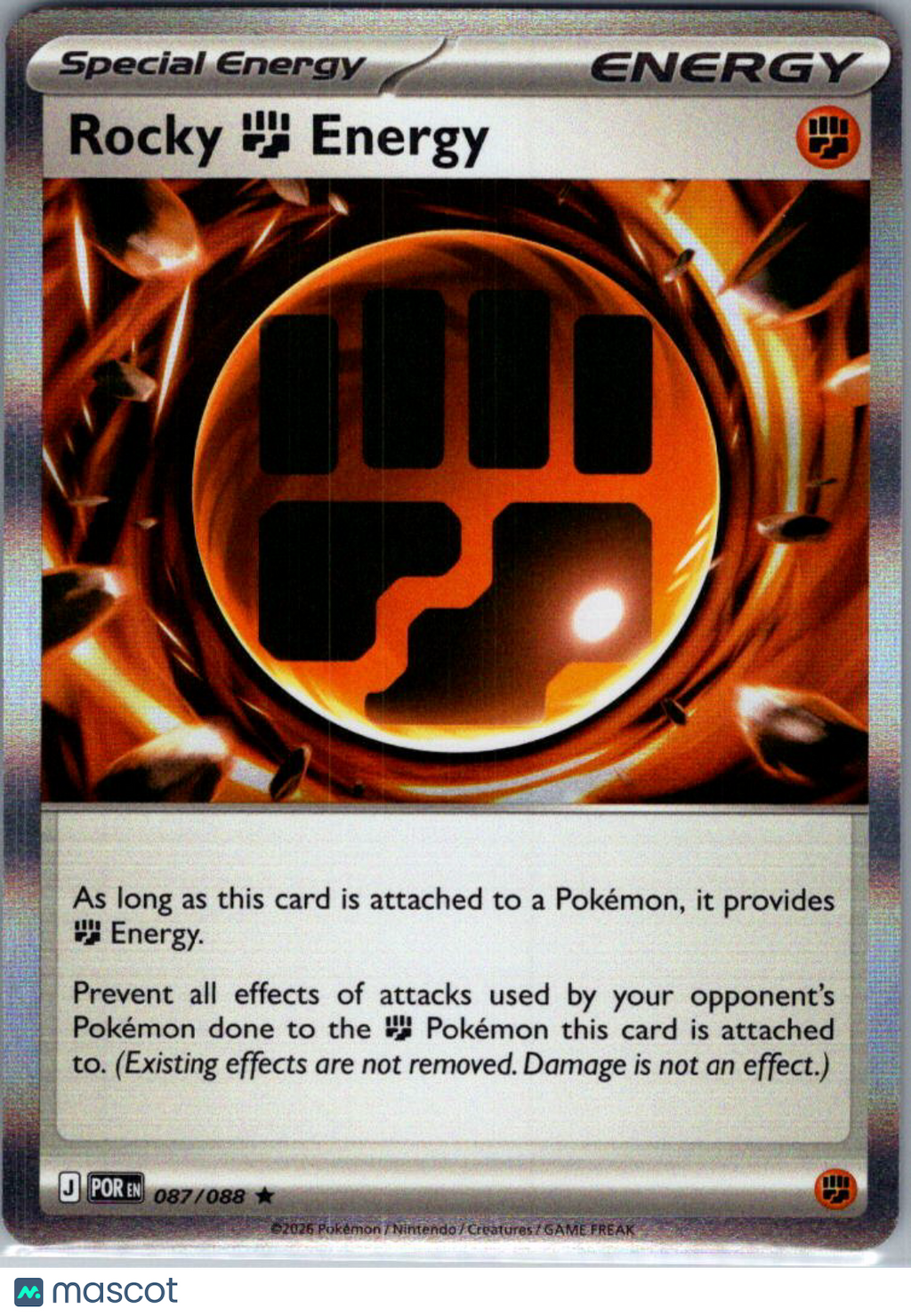 2026 Mega Evolution – Perfect Order Rocky Energy Reverse Holo Rare #87/88