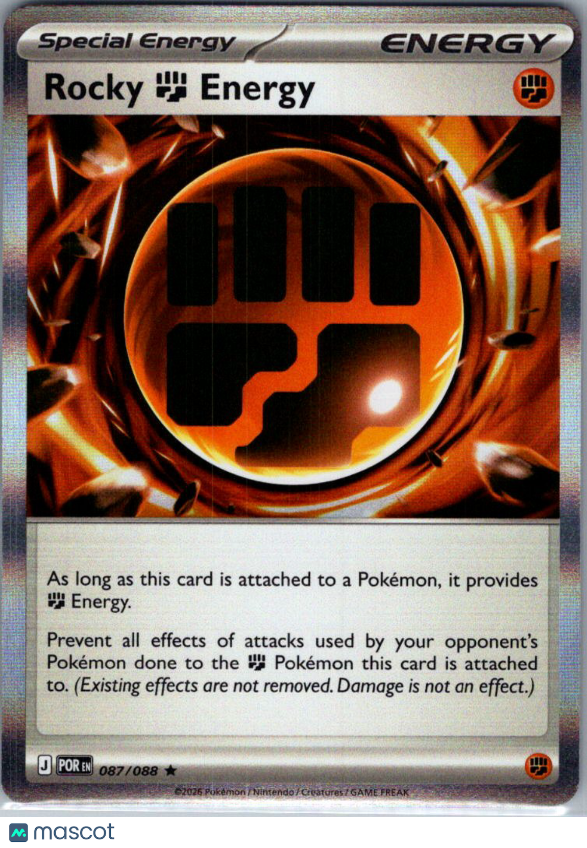 2026 Mega Evolution – Perfect Order Rocky Energy Reverse Holo Rare #87/88