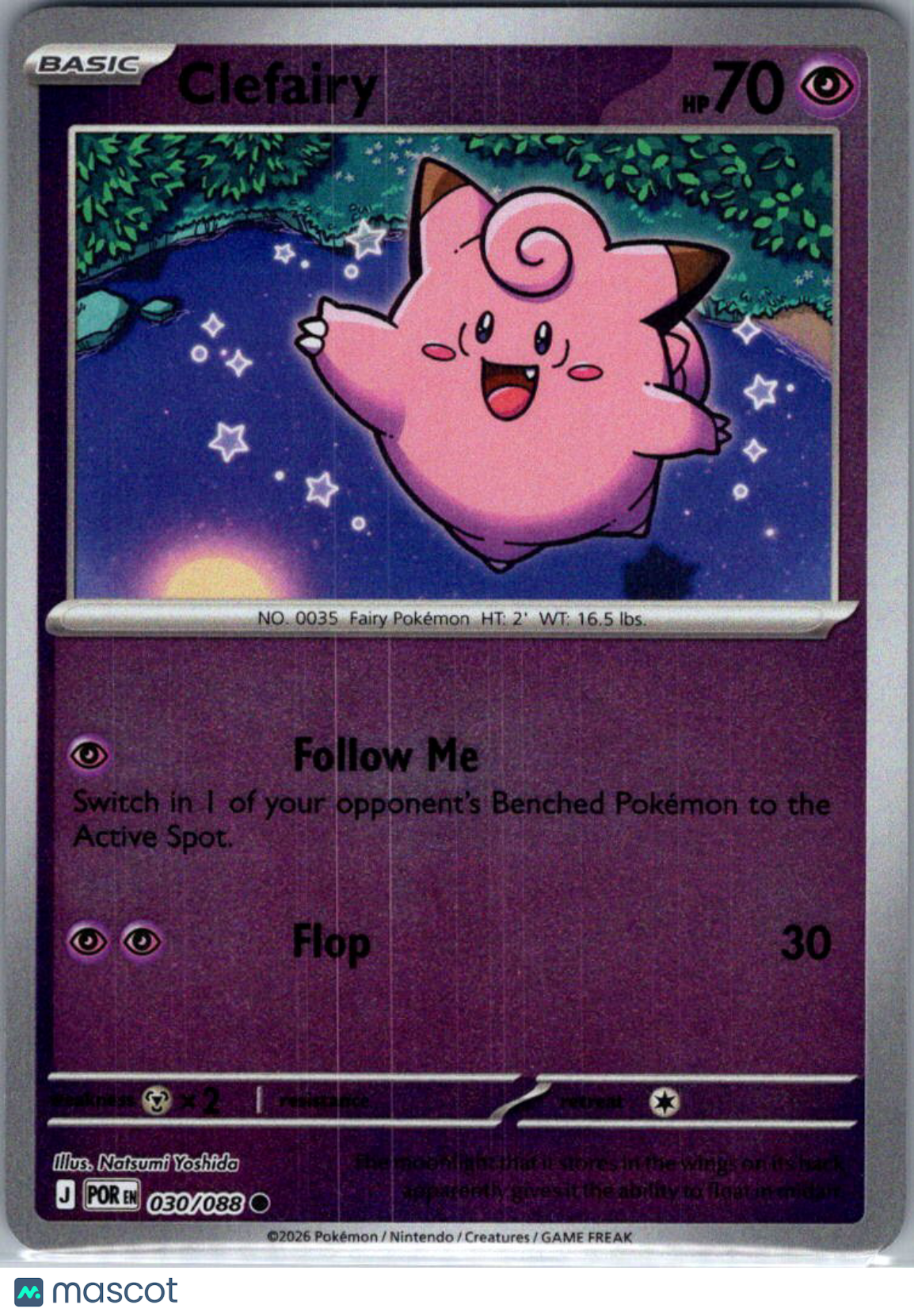 2026 Mega Evolution – Perfect Order Clefairy Reverse Holo #30/88