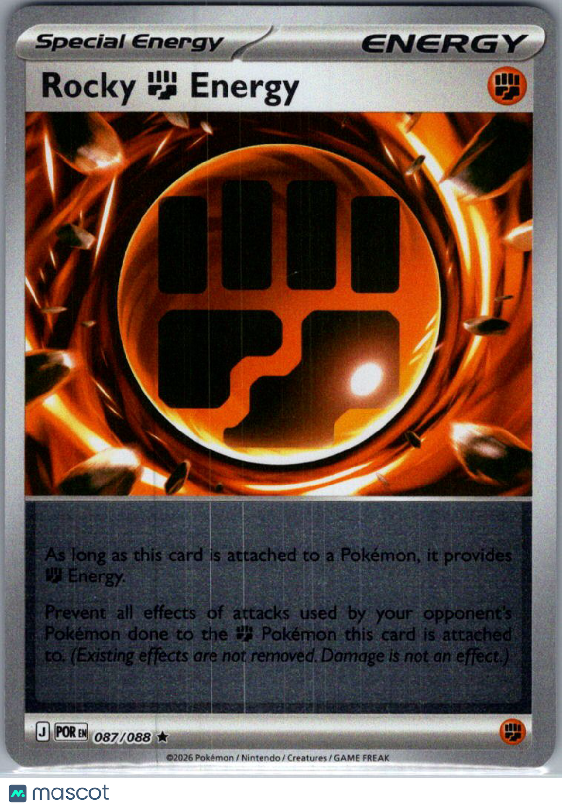 2026 Mega Evolution – Perfect Order Rocky Energy Reverse Holo Rare #87/88