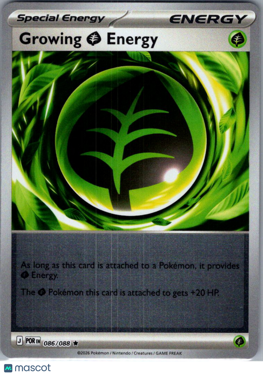 2026 Mega Evolution – Perfect Order Growing Grass Energy Holo Rare #86/88