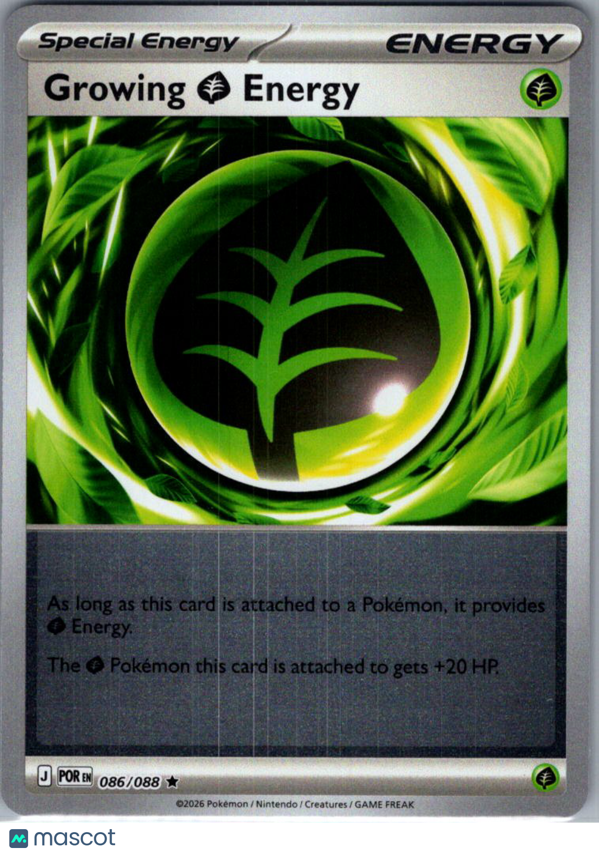 2026 Mega Evolution – Perfect Order Growing Grass Energy Holo Rare #86/88
