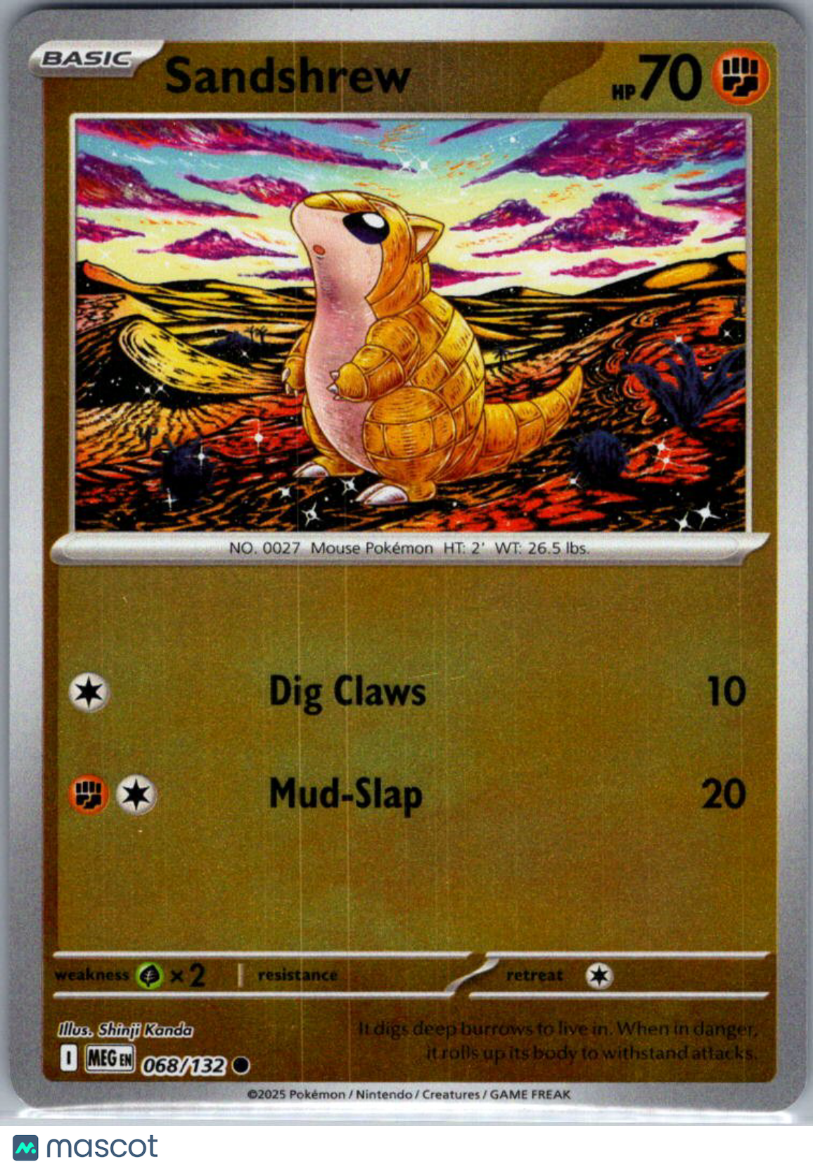 2025 Mega Evolution Sandshrew Holo #68/132