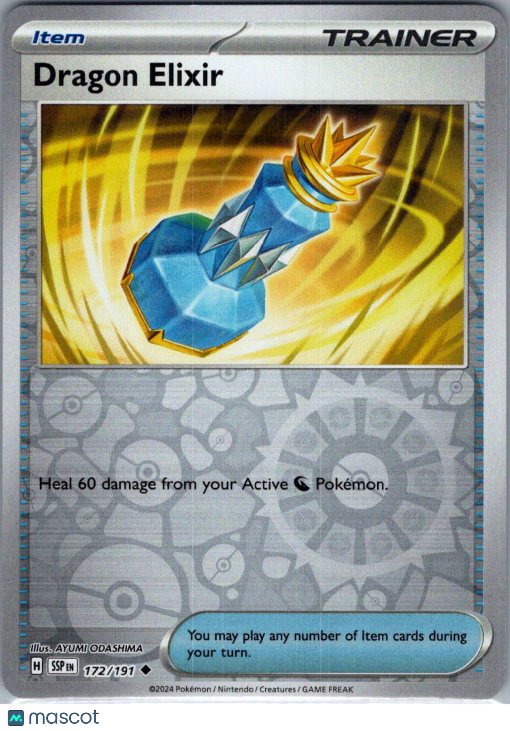 2024 Surging Sparks Dragon Elixir Reverse Holo Uncommon #172/191
