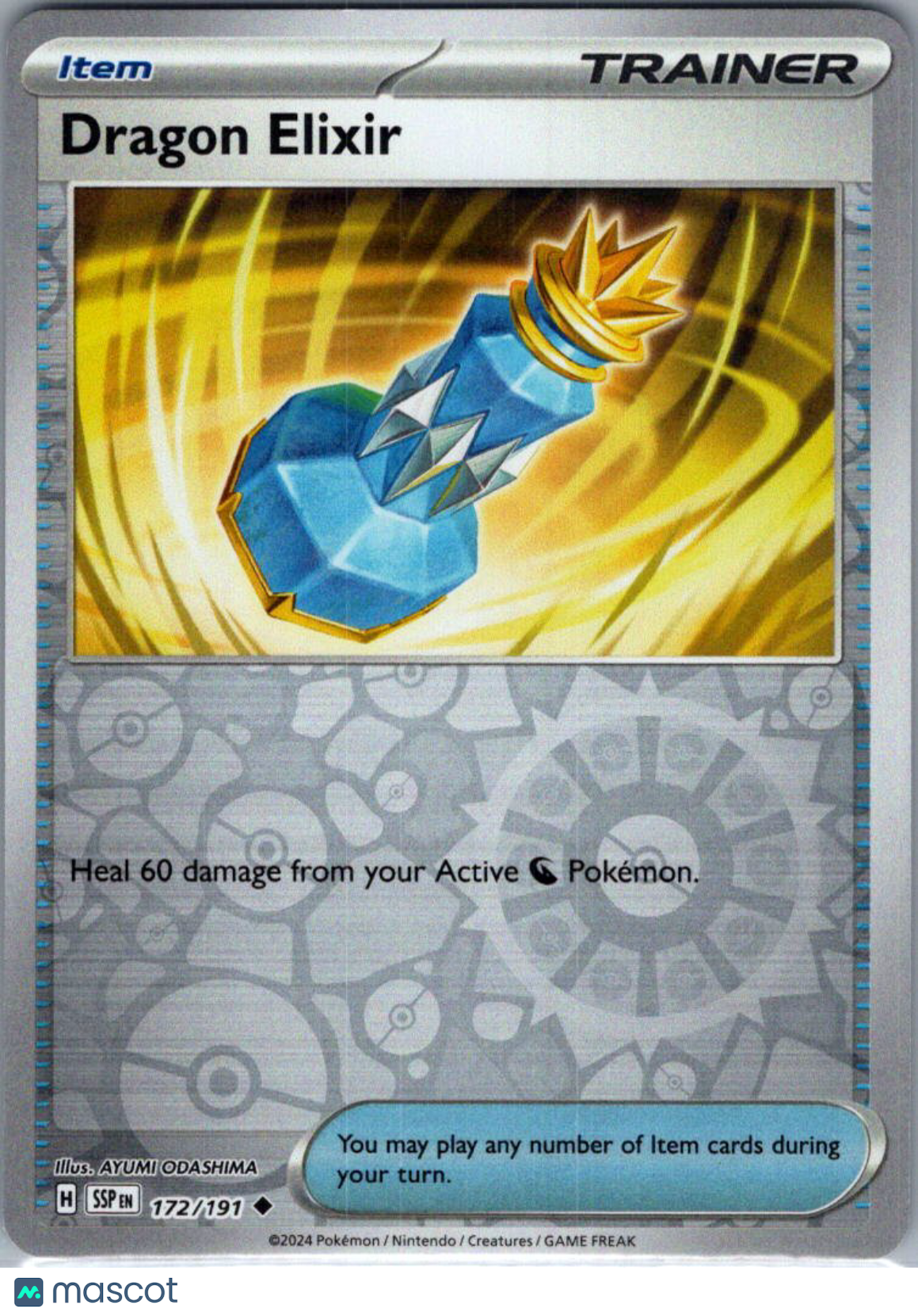 2024 Surging Sparks Dragon Elixir Reverse Holo Uncommon #172/191
