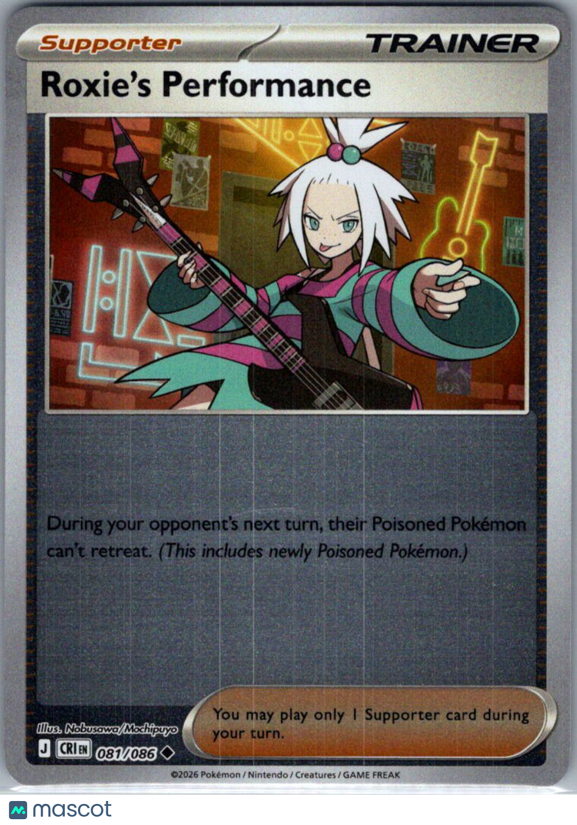 2026 Chaos Rising Roxie's Performance Reverse Holo Uncommon #81/86
