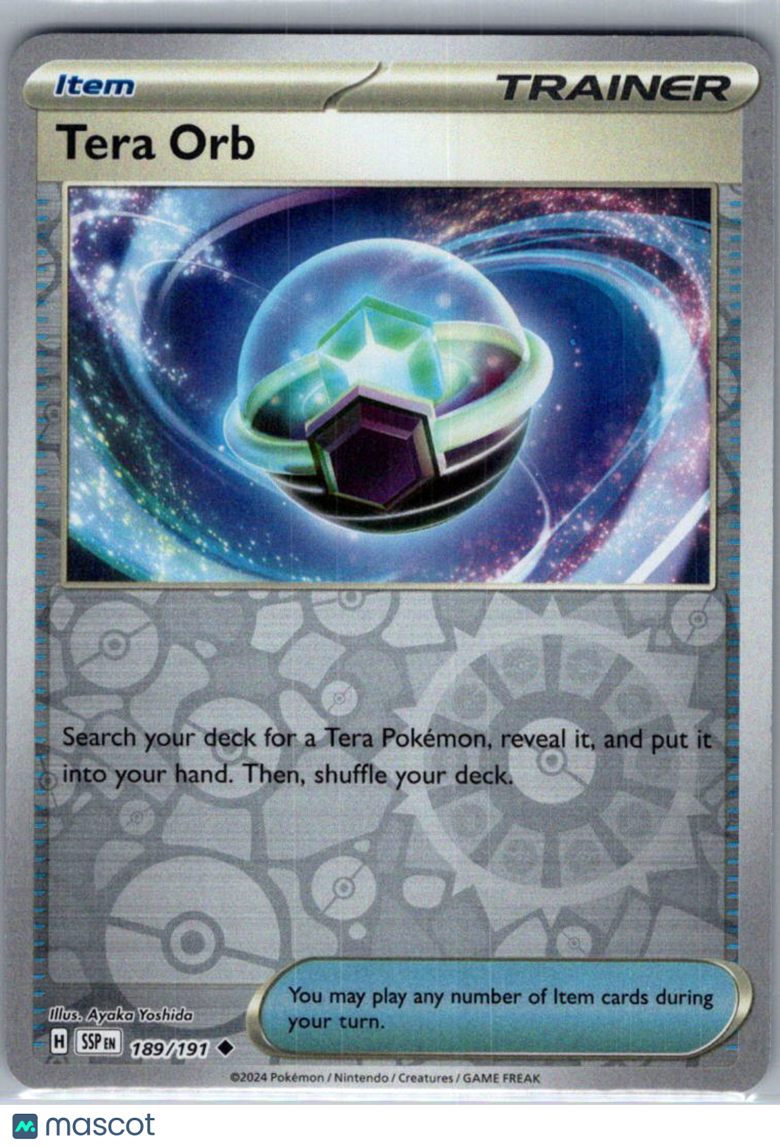 2024 Surging Sparks Tera Orb Reverse Holo Uncommon #189/191